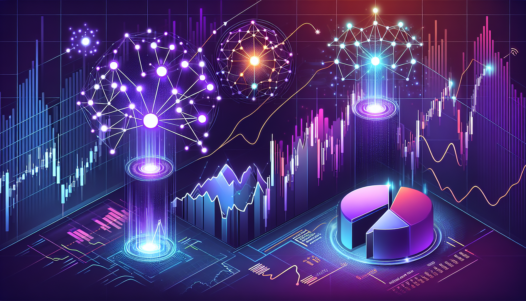 2026년 AI 산업 수익성 검증과 변동성 확대를 표현한 투자 환경 일러스트