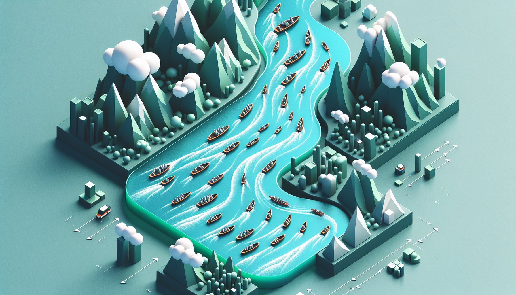 시장 패러다임 변화와 거시적 투자 흐름을 표현한 일러스트