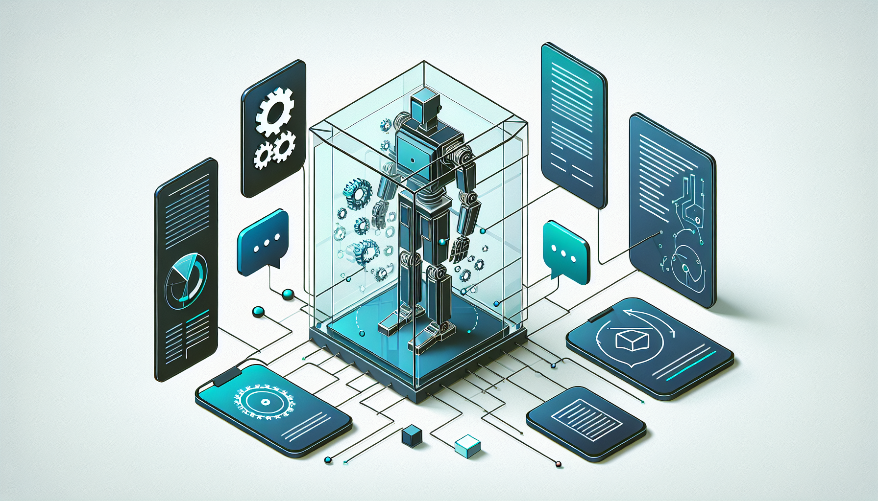 GPTs 커스텀 AI 에이전트의 지침 설계 구조를 표현한 일러스트