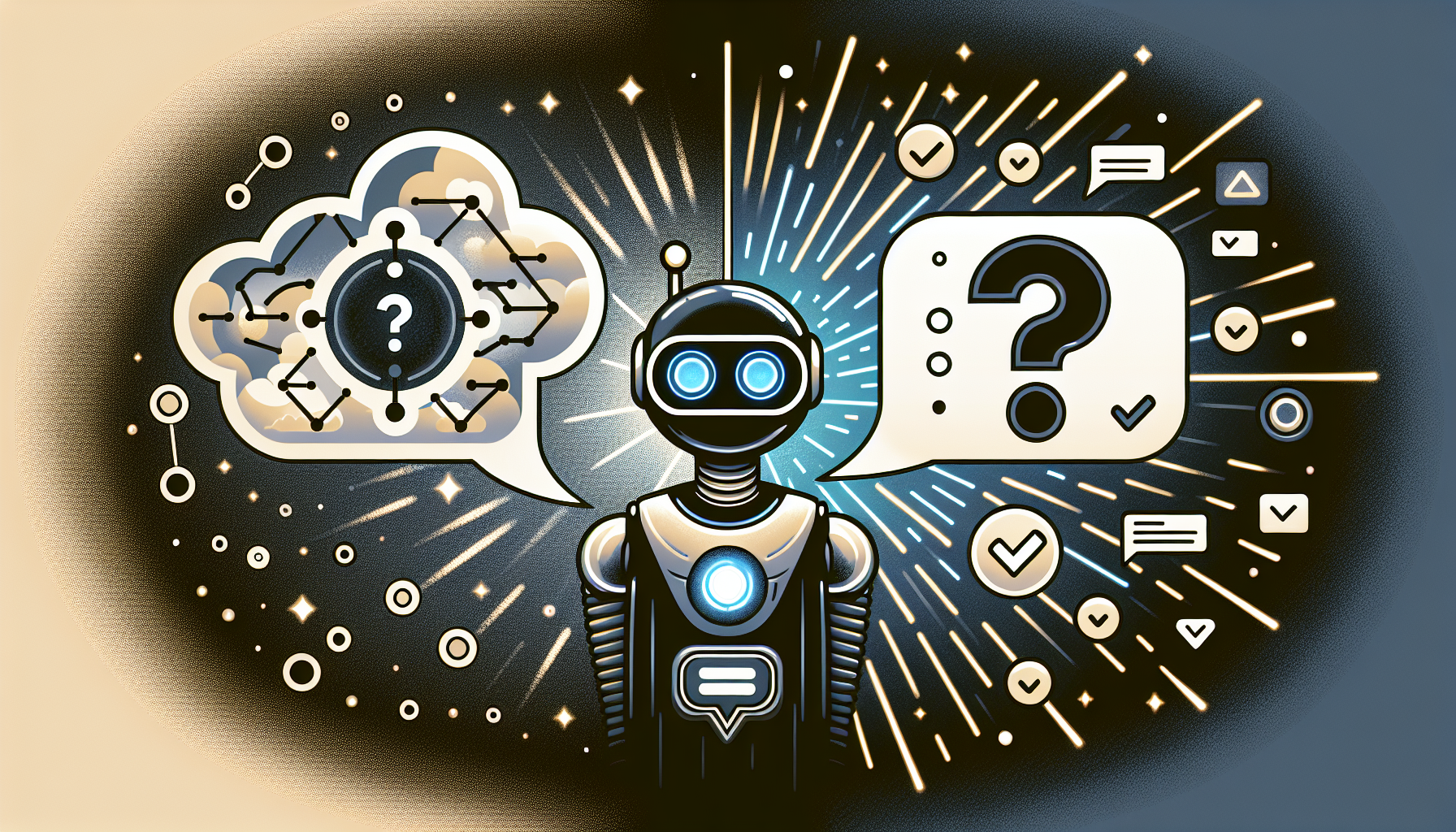 효과적인 AI 프롬프트 작성법 비교 - 나쁜 예와 좋은 예를 보여주는 일러스트