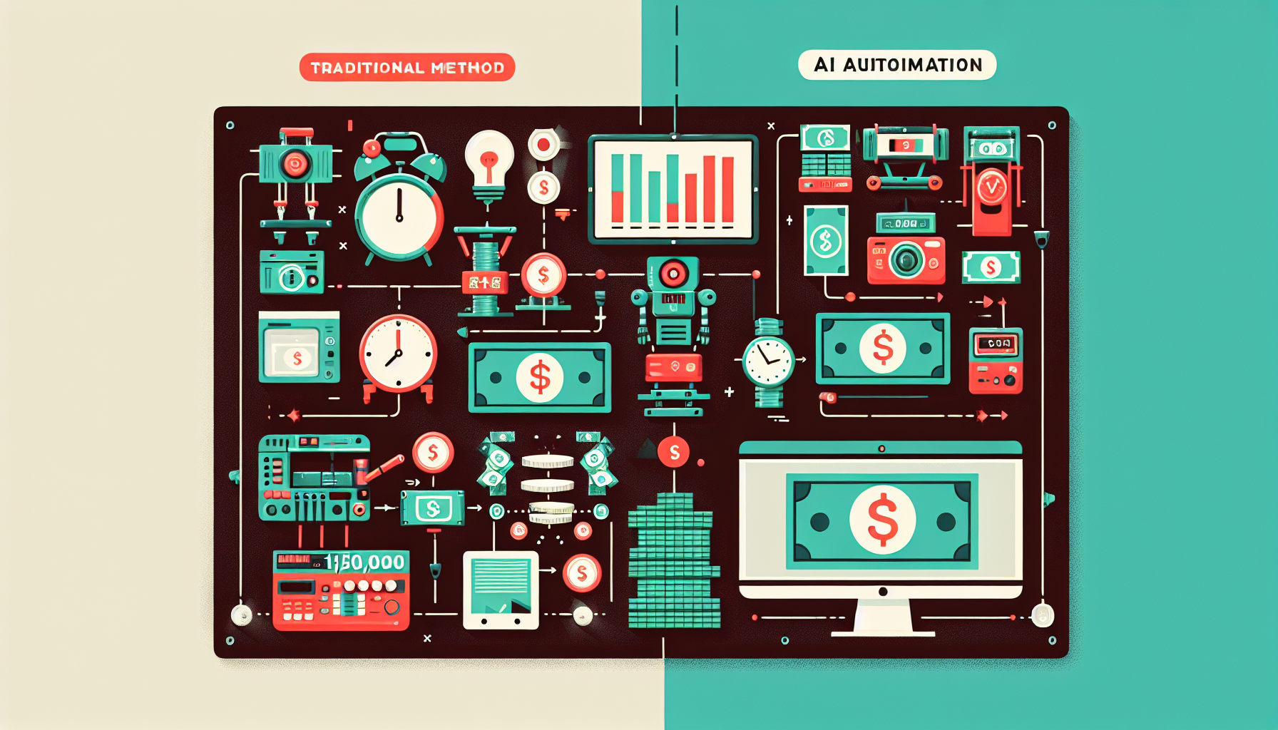 전통적 제작 방식과 AI 자동화 비용 비교: 150만원 vs 5천원