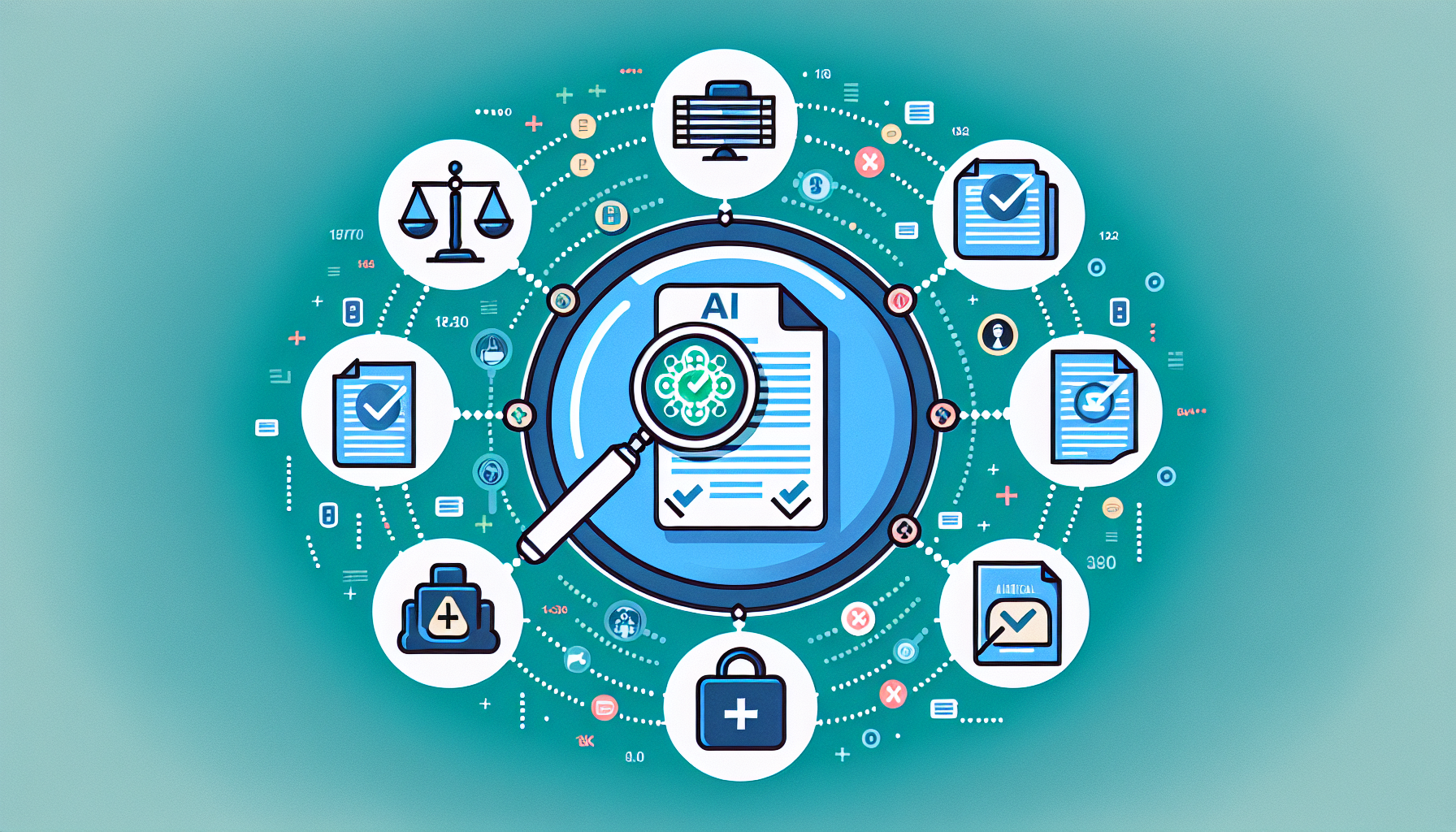 AI 검색 결과 검증 프로세스와 사실 확인 방법 일러스트