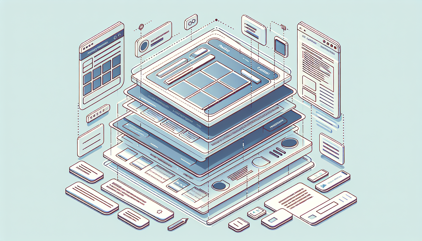 블로그 구조 설계 전략 - 헤더, 본문, 푸터 레이어 구성 다이어그램