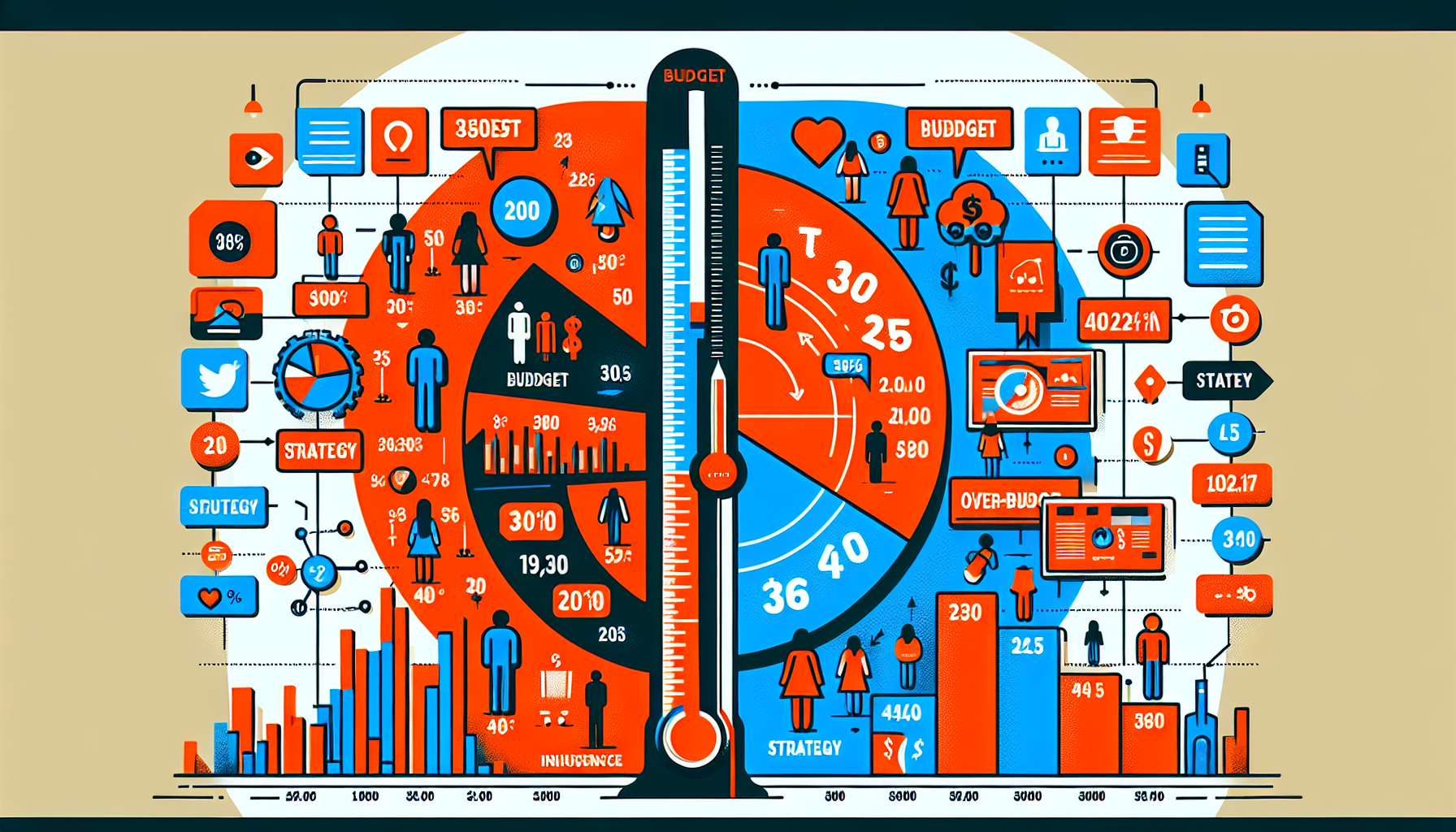 딥시크 R1과 ChatGPT o1의 마케팅 전략 예산 배분 및 구성 비교 인포그래픽