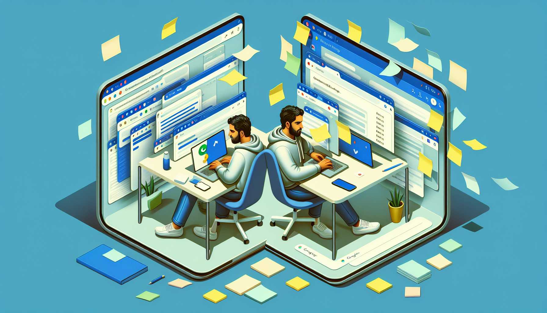 스프레드시트 외부 AI 도구 사용과 내장 AI 기능 비교 일러스트