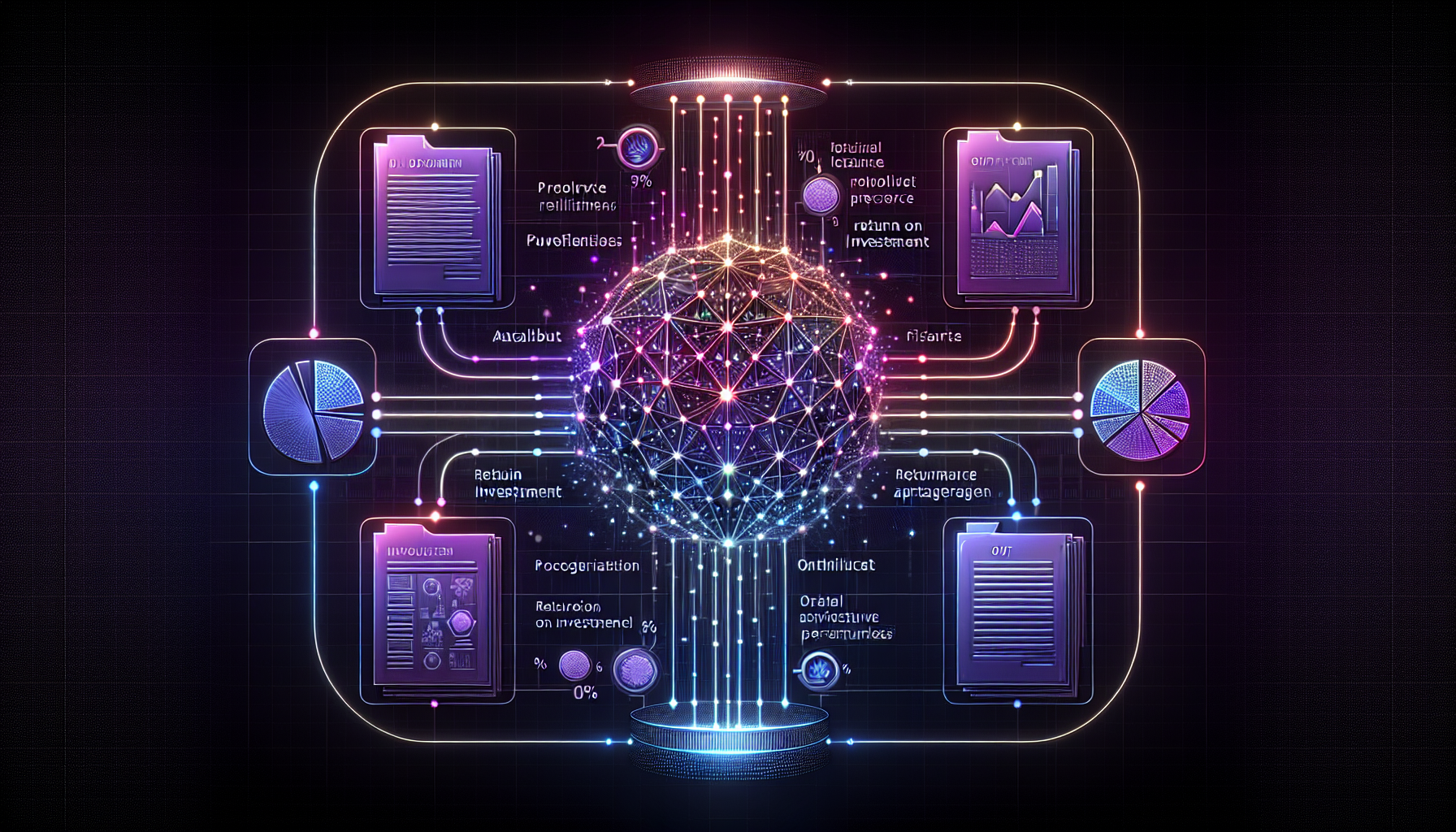 AI가 여러 문서를 분석하여 인사이트를 도출하는 과정 다이어그램