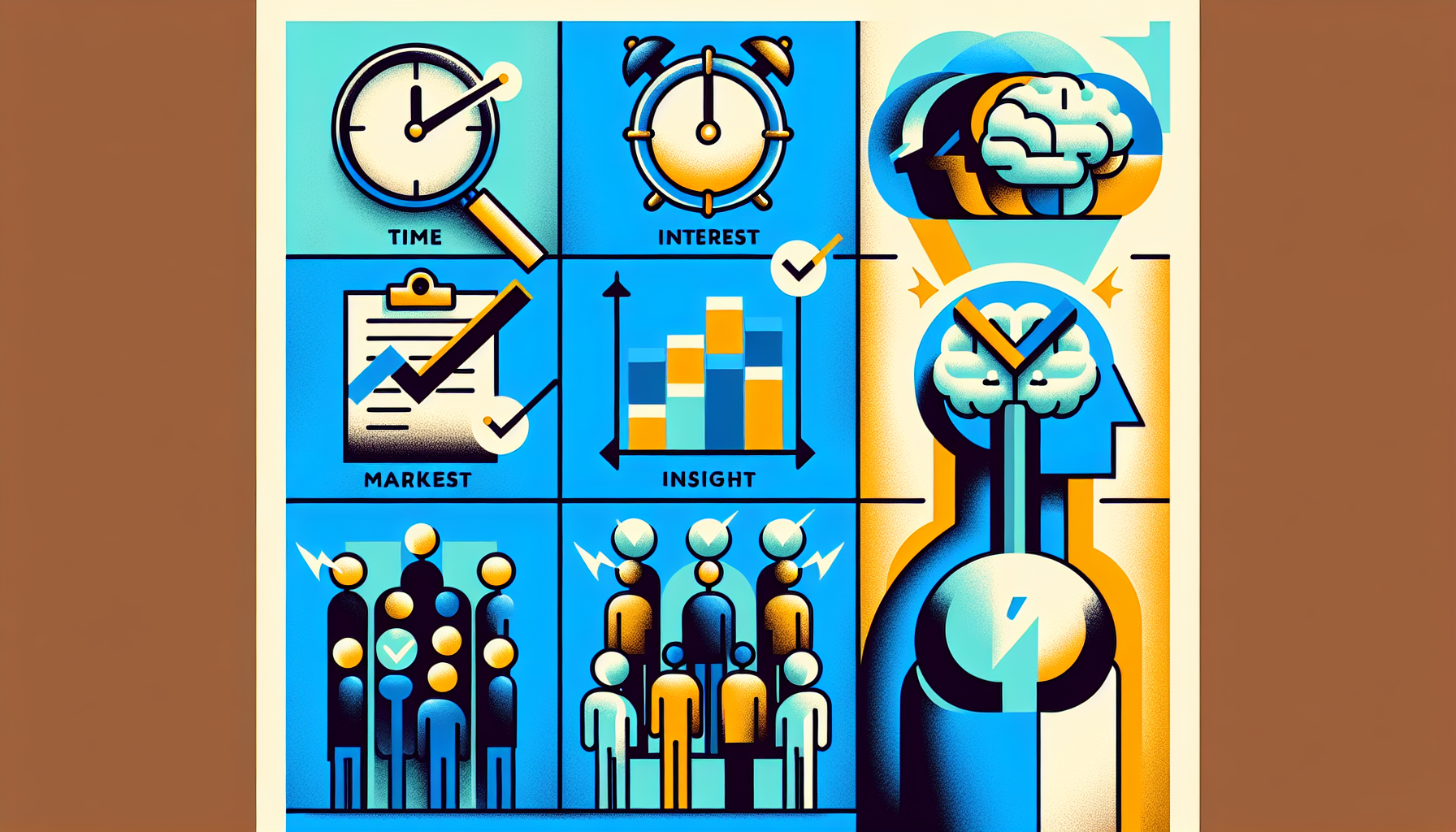 적극적 투자자와 일반 투자자를 구분하는 4가지 체크리스트 일러스트