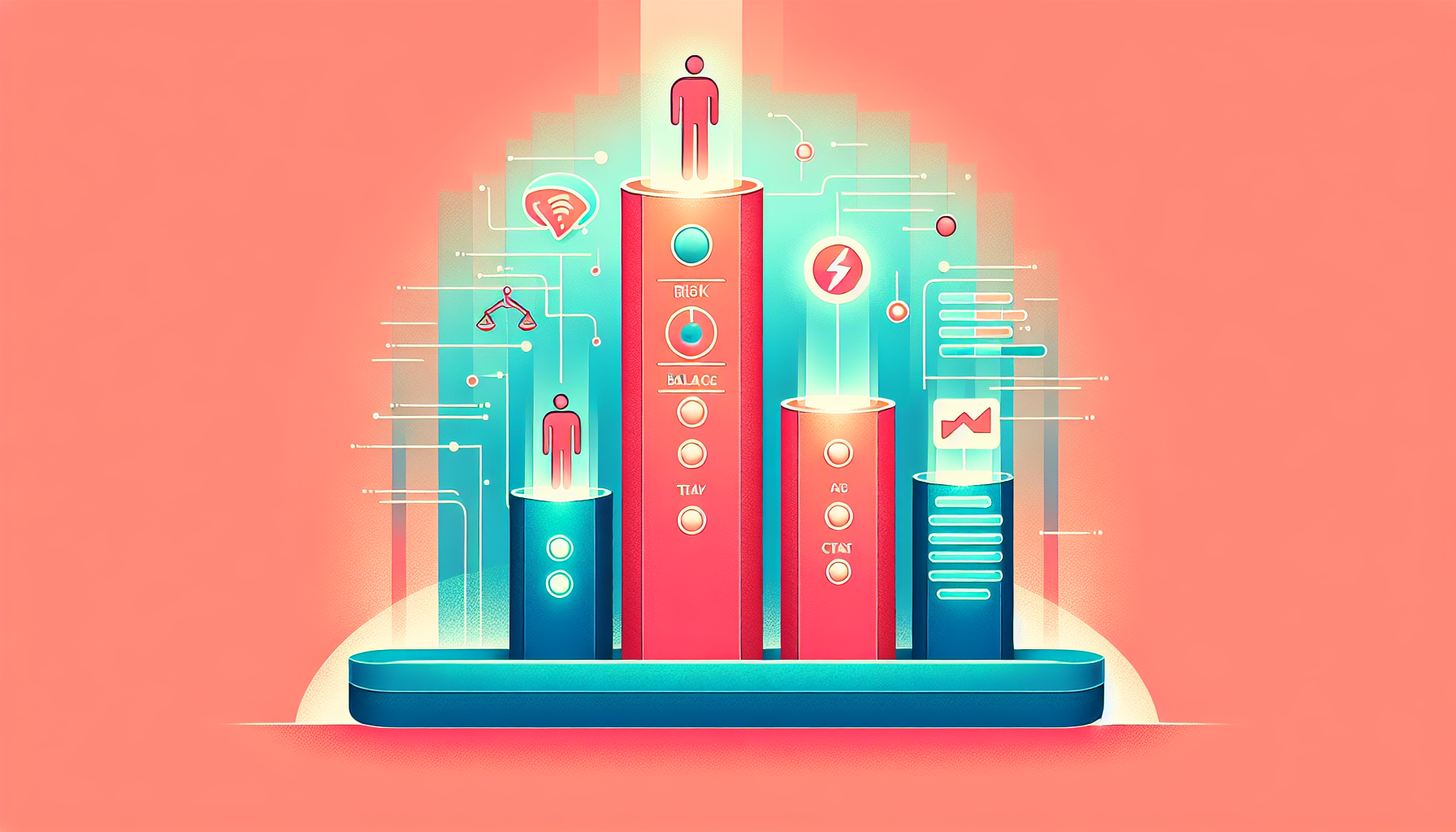 휴먼-인-더-루프 실무 적용을 위한 3가지 핵심 원칙을 나타내는 기둥 일러스트