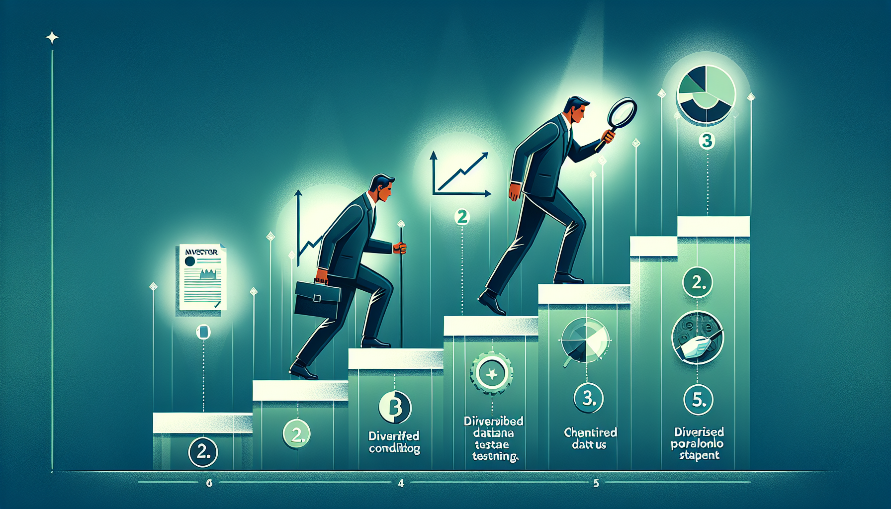 투자 편향 극복을 위한 5단계 실용적 접근법 - 매수 전 매도 조건 설정부터 기저율 확인까지 단계별 일러스트