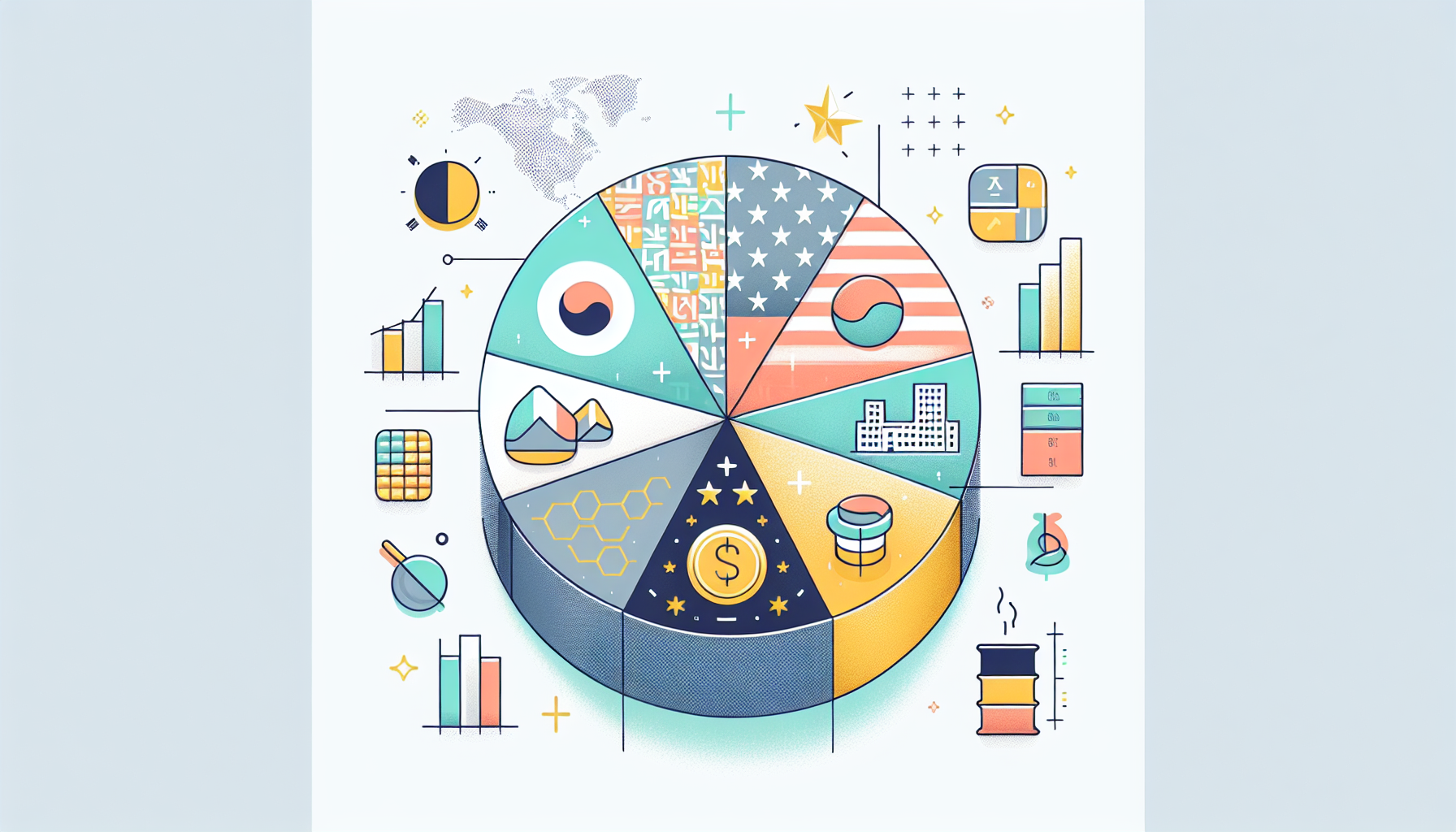 한국 투자자를 위한 6가지 자산군으로 구성된 사계절 포트폴리오 구성도