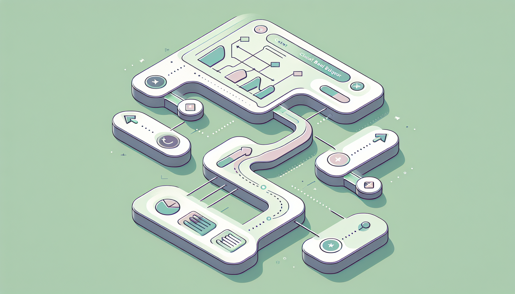 루커 스튜디오에서 데이터 혼합 기능에 접근하는 세 가지 방법을 보여주는 인터페이스 다이어그램