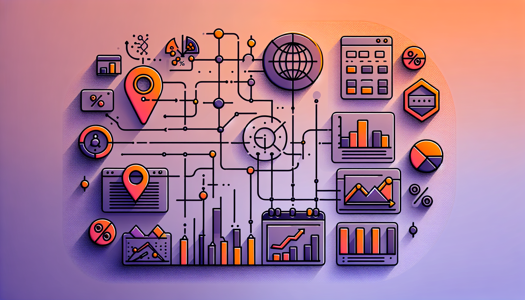 측정기준(차원)과 측정항목(지표)의 개념적 차이를 시각적으로 구분한 일러스트