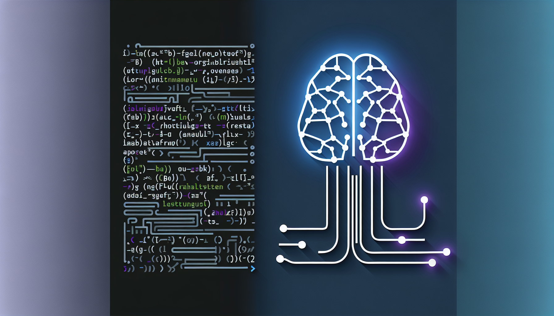프로그래밍에서 AI 기반 노코드 자동화로의 패러다임 전환을 보여주는 일러스트