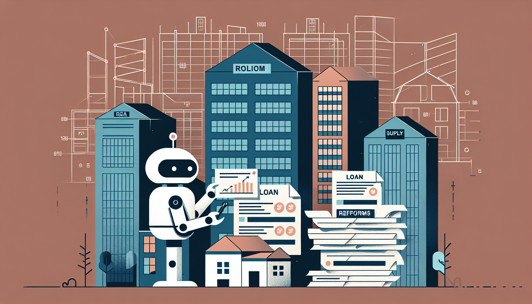 한국 부동산 정책 자동 리서치 에이전트 일러스트