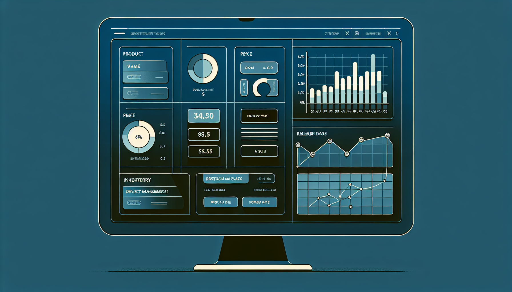 상세 프롬프트로 생성된 제품 관리 시스템 - 컬럼 정보와 대시보드가 포함된 정교한 인터페이스