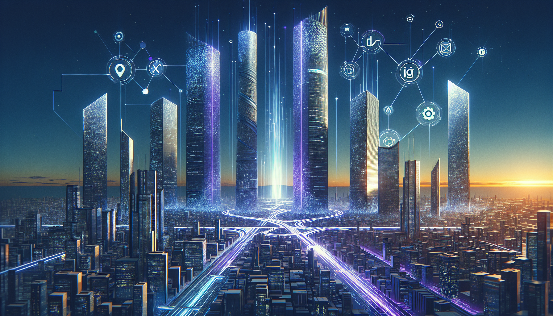 AI 에이전트 도구 시장의 경쟁 구도와 미래 전망을 표현한 개념도