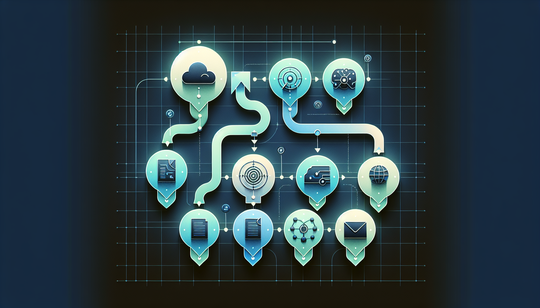 PDF 계약서 자동화 워크플로우 7단계 흐름도 - Make, PDF.co, ChatGPT 연동