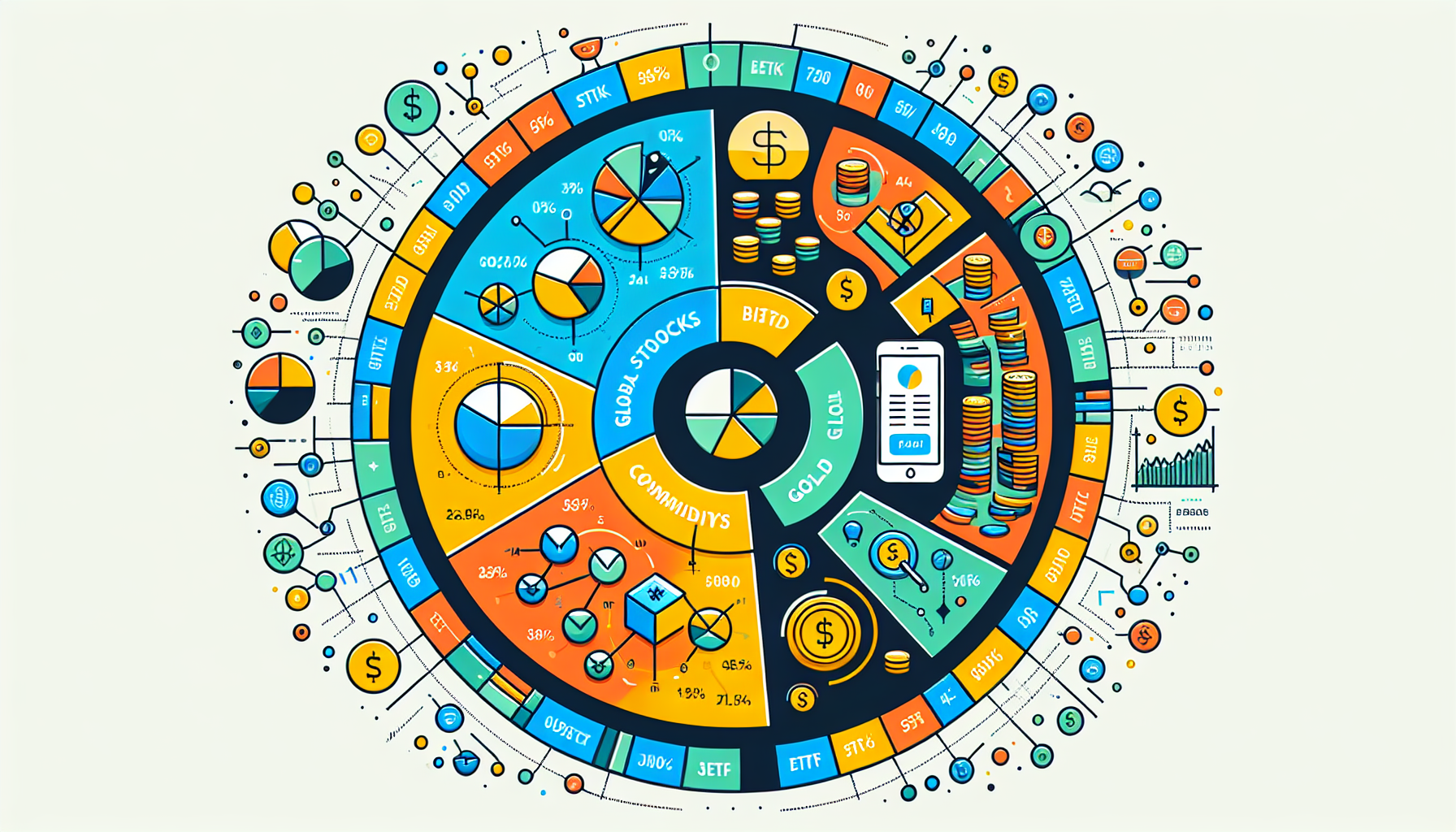 ETF를 활용한 연금 계좌 포트폴리오 구성 방법 일러스트