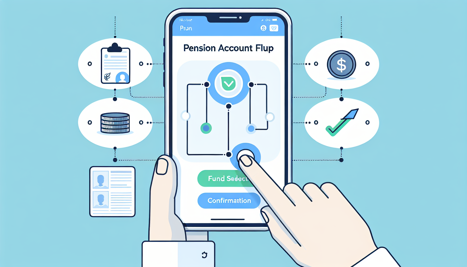 연금저축펀드 계좌 개설 실전 단계별 가이드 일러스트