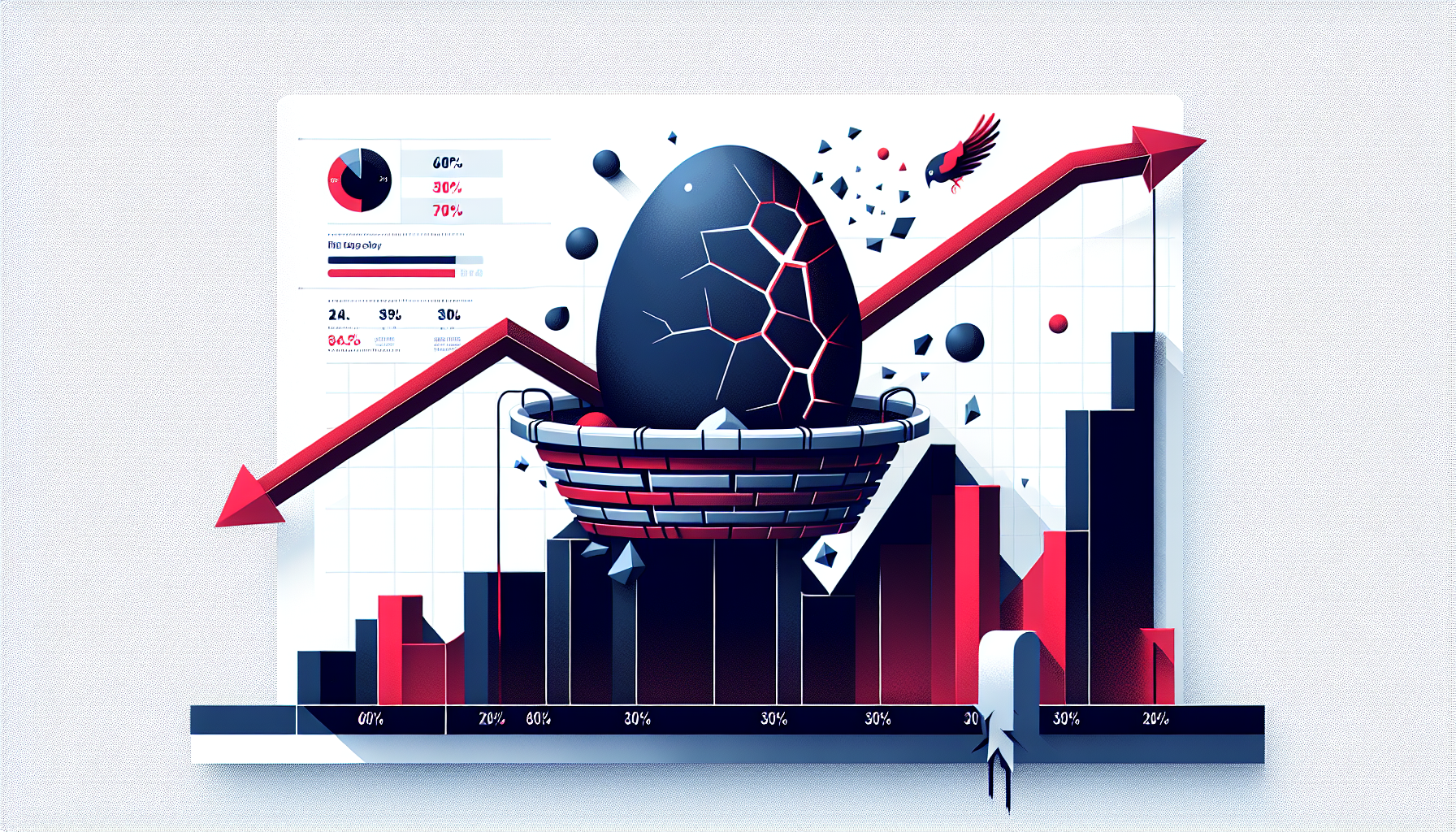 개별 종목 집중 투자 위험성 - 최대 낙폭(MDD)과 장기 회복 기간을 보여주는 일러스트