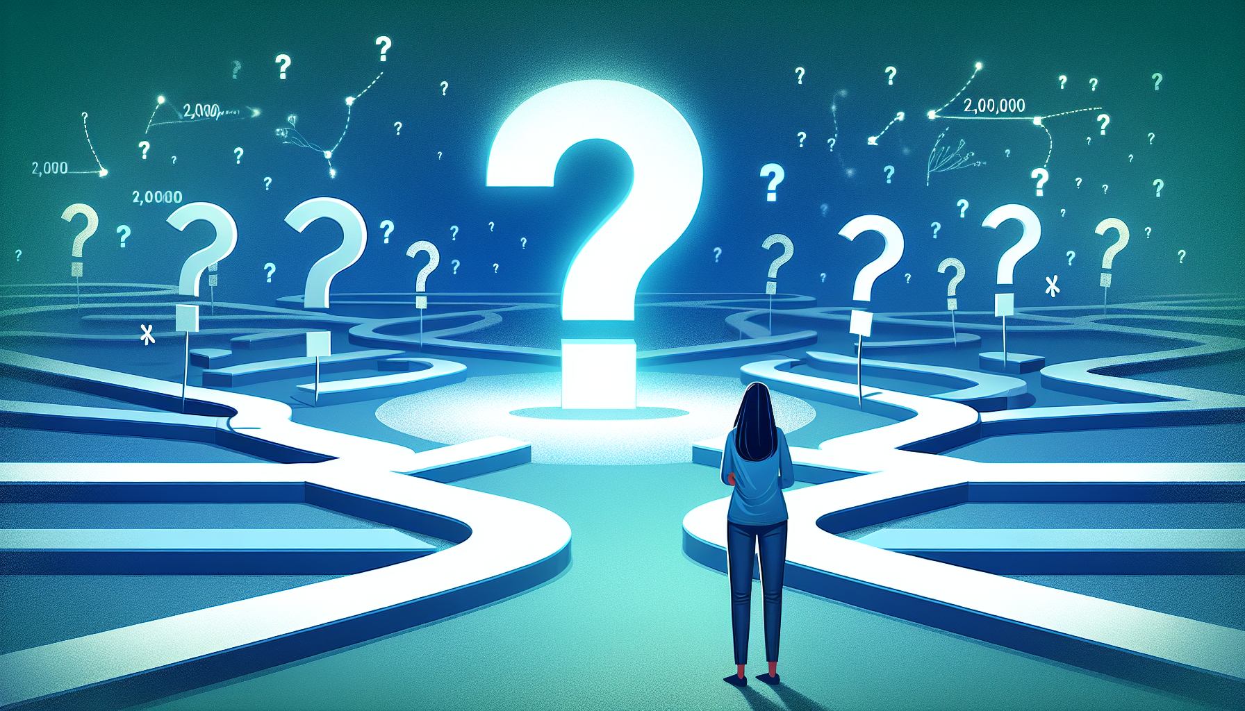 은퇴자금 20억 목표와 경로를 모르는 사람의 갈림길 일러스트