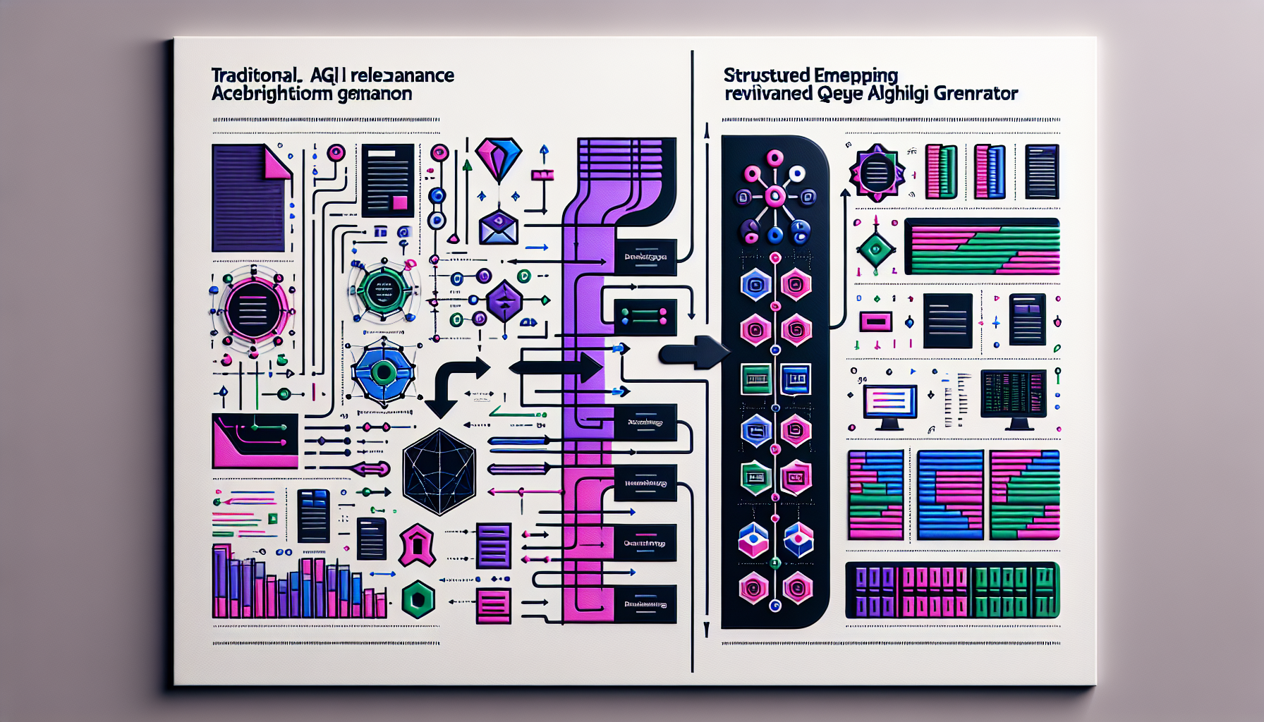일반 RAG와 SQL RAG의 작동 방식을 비교한 다이어그램
