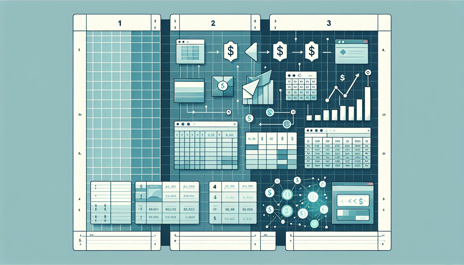구글 스프레드시트 포트폴리오 계산기 단계별 구축 과정 일러스트