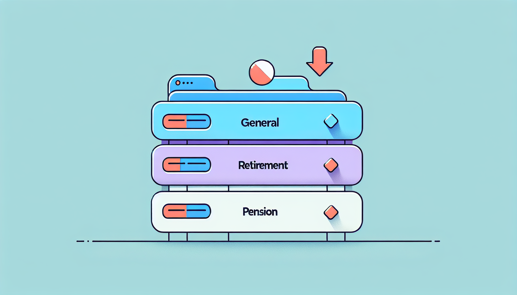 일반 계좌, IRP, 연금저축 등 여러 계좌를 시트 복사로 관리하는 구조 일러스트